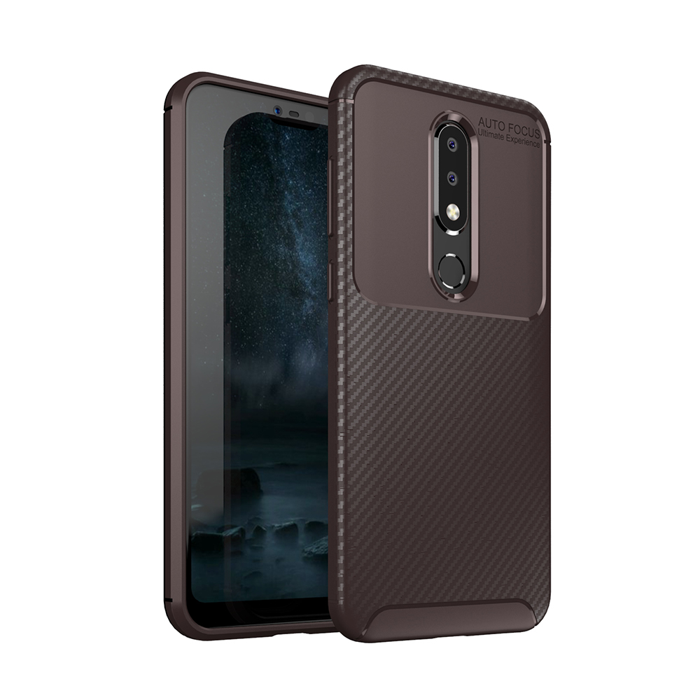 New Premium Shock Protection Carbon Fiber Skin TPU Silicone Case For Nokia X6