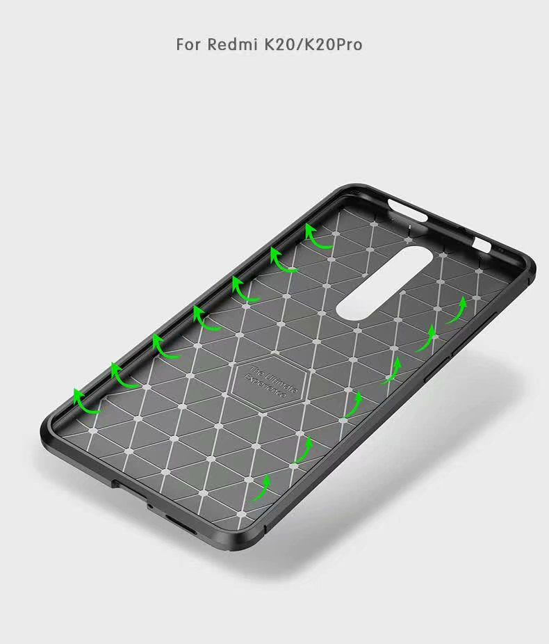 Carbon Fiber 360 Protective phone case For Redmi K20 TPU Silicone back cover case