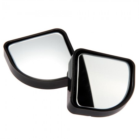2 Car Blind Spot Rear View Mirror Conve 360Rotatable Adjustable Black
