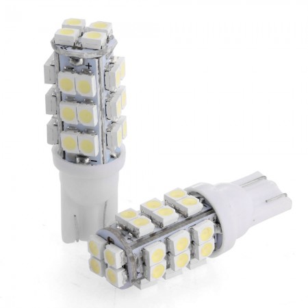 T10 28*3528SMD 150LM 1.5W 6000-6500K White Lamp LED Light for Car Motorcycle DC12V 2PCs