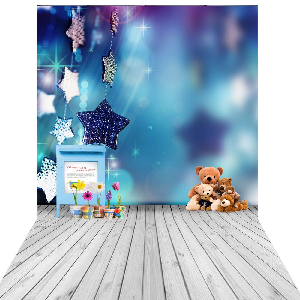 Polyester Big Photography Backdrop Background Classic Fashion Wood Wooden Floor for Studio Professional Photographer 1.5*2m