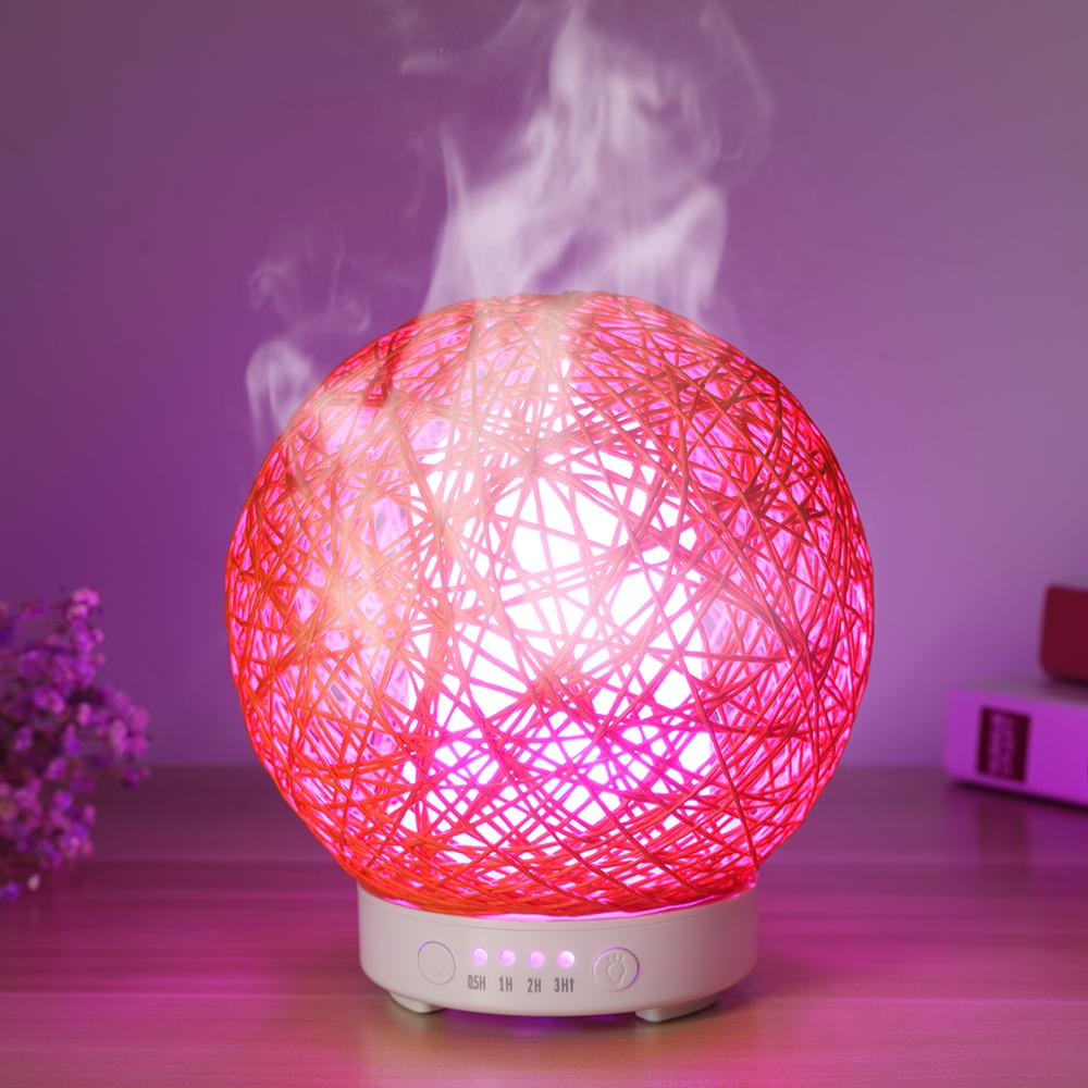 120ml Rattan Ball Shaped Aroma Diffuser, Cute Wedding Decoration Humidifier, Christmas Ornament