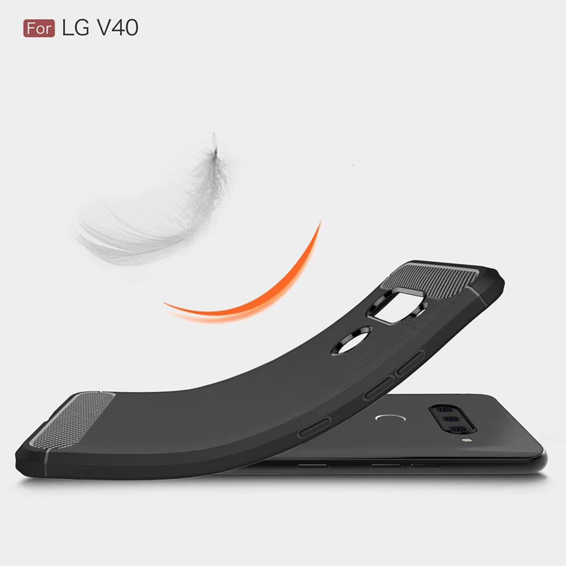 Carbon Fiber Tpu case For LG V40 Soft CF Cover
