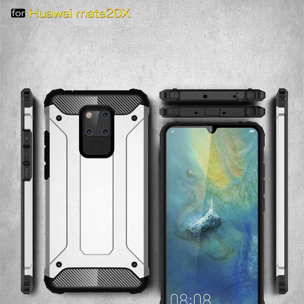 TPU+PC 2in1 drop Silicone Rubber Armor Hard case For Huawei Mate 20 X