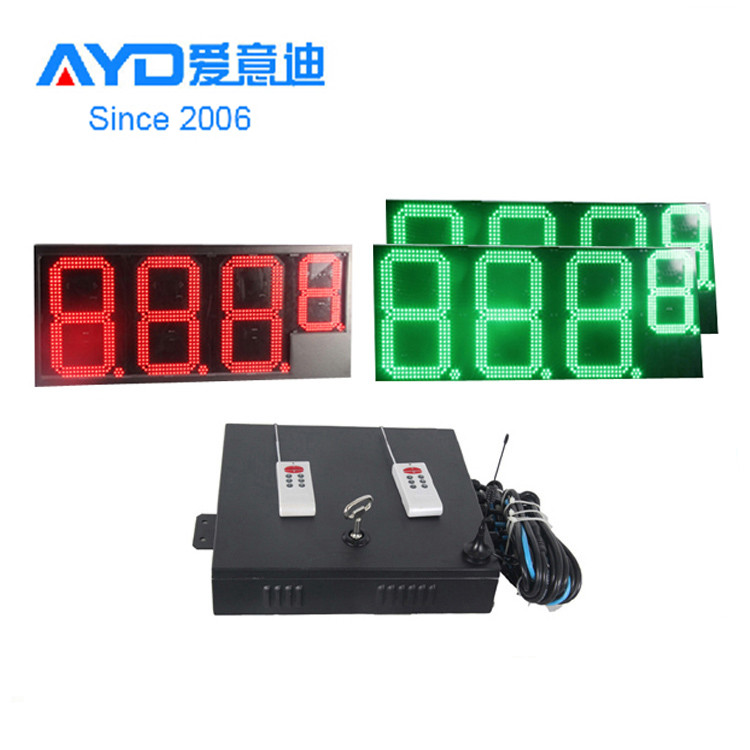 8 Inch Super Bright 7 Segment Programmable LED Gas Price Sign with Remote Control IP65 Longlasting Waterproof