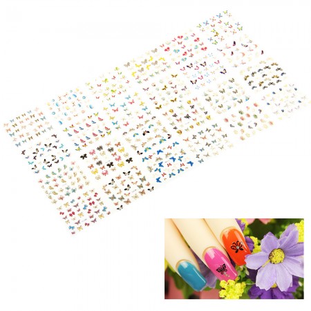 24pcs Equisite 3D Butterfly Nail Art Sticker Manicure Tips Decal