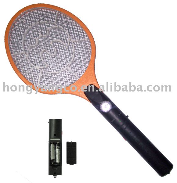 HYD  Handheld Electronic Tennis Racket Flyswatter with AA Bateries