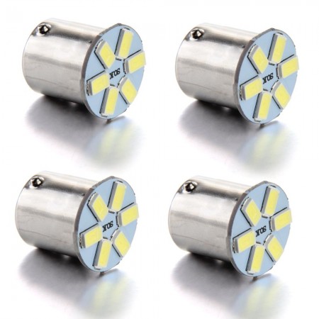 1156 BA15S 6 LED 5630 SMD White Car Tail Brake Light Bulb Lamp