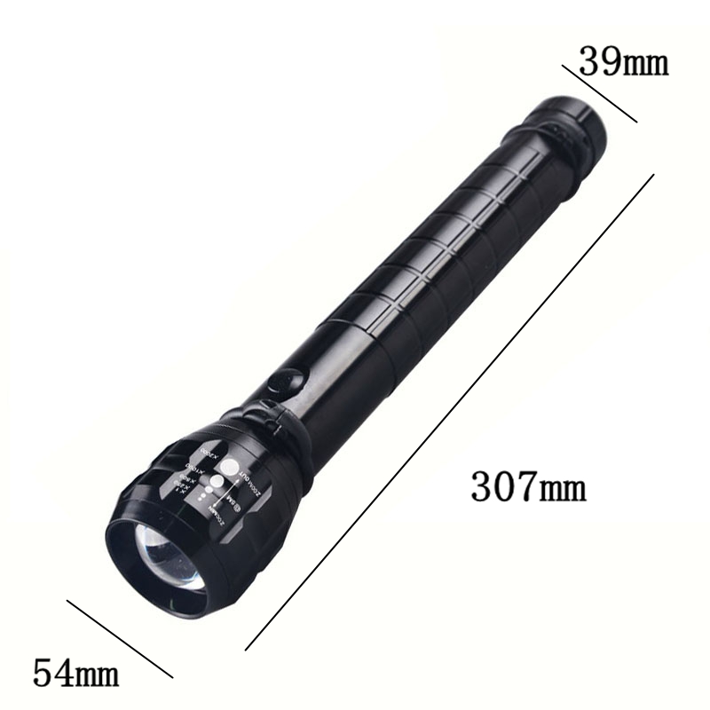 High Power Super Bright Tactical Flashlight Rechargeable 3-CELL Zoomable D Cell D Battery Flashlight