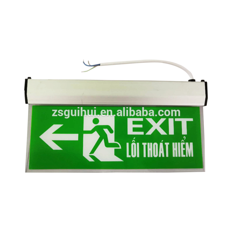 Fire safety exit signs emergency warning light