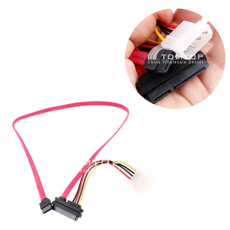 2016 New Arrival 15+7 Pin Power/Data to 4 Pin 300 MB/sec IDE Power SATA Data Cable Sata Cable