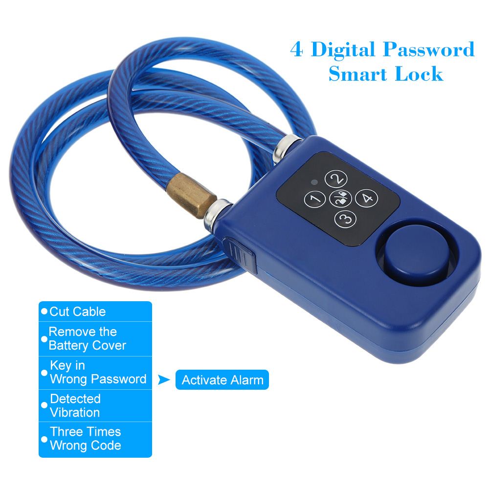 New Arrival Smart Waterproof 4 Password Digital Lock Outdoor Anti Theft Digital Alarm Lock Keyless Access Control