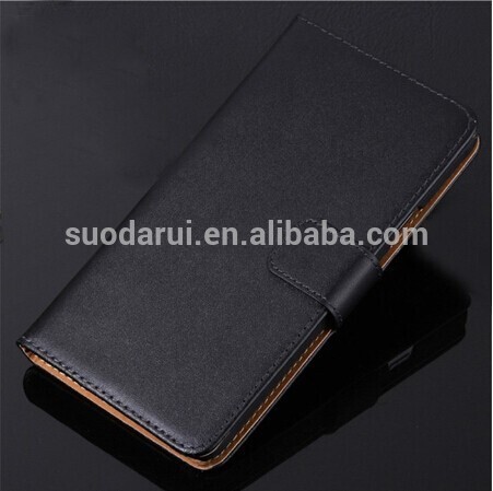 2015 Premium Leather Genuine Second Layer Wallet Leather Book Style Cover Case For Huawei P8 Lite