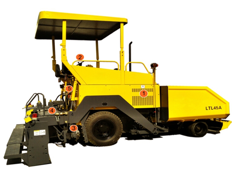 Road Construction Machinery 4.5m Width Concrete Asphalt Paver