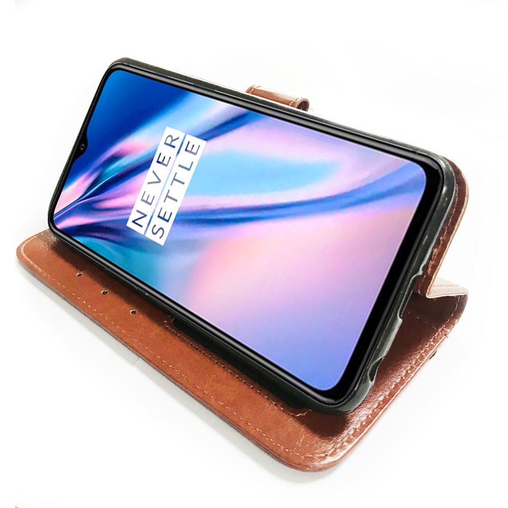 Factory supply wallet leather case For Oneplus 7T stand leather flip cover for 1+7T