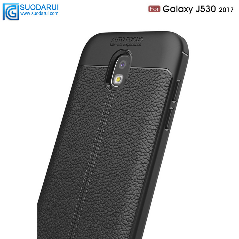 Back Case for Samung Galaxy J5 2017 J530 Armor Silicone Carbon Fiber Hybrid Protective Soft Cover