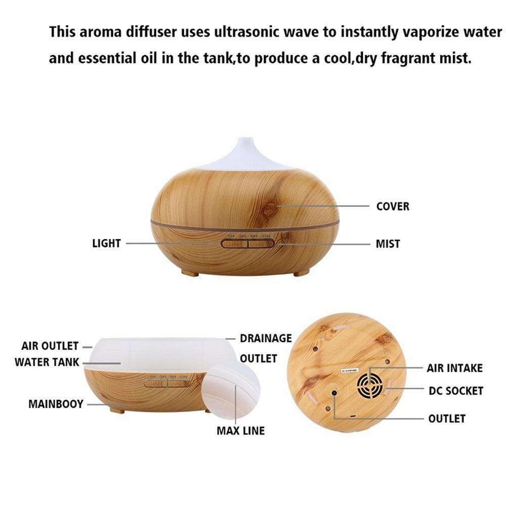 2017 New Design Essential Oil Ultrasonic Aromatherapy Diffuser cool Mist humidifier