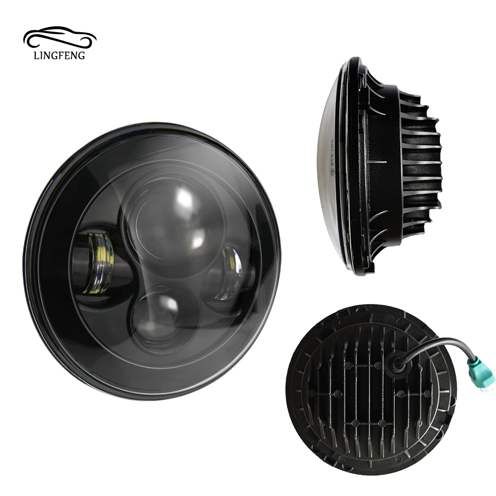 high quality 7 inch round waterproof 72w motorbike sealed beam led headlight