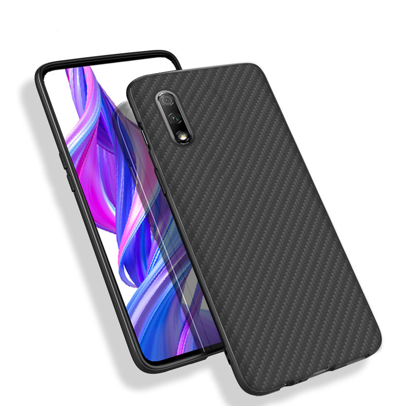 Premium Carbon Fiber  Case Full Sides Protective Shell Back shockproof Cover Design For Huawei honor 9X