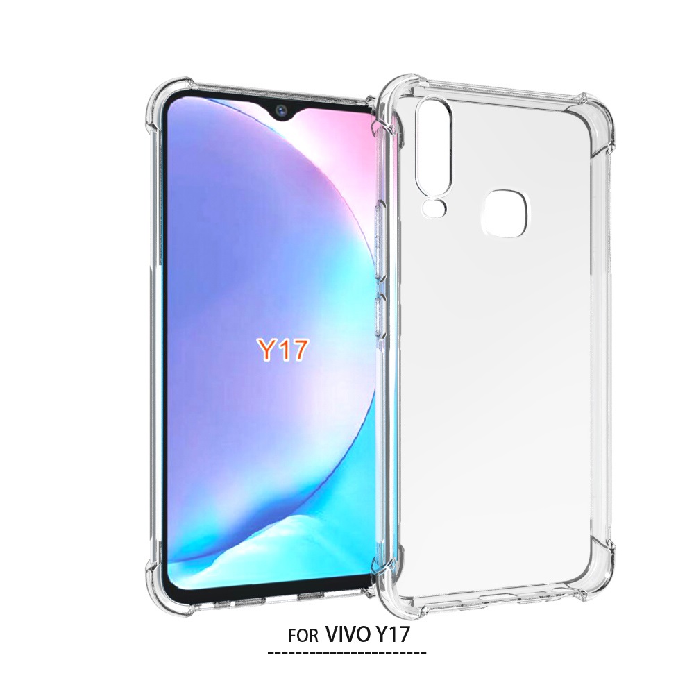 Transparent Shockproof soft  case For Vivo Y17 Tpu cover
