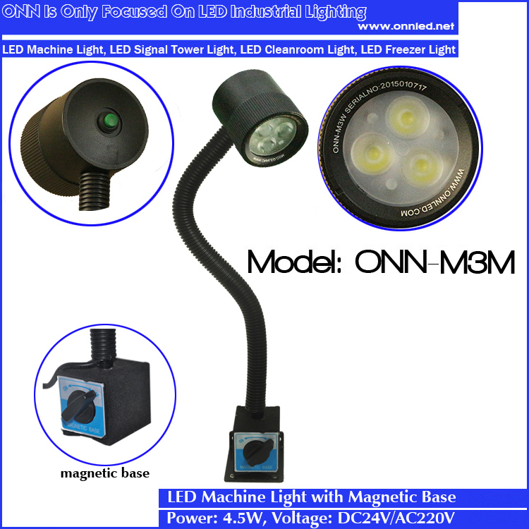 4.5w 24/220v waterproof led machine tool work lamp magnet for milling machine