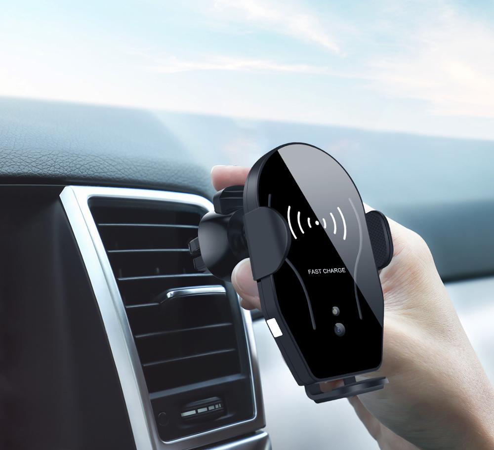 hot sale auto wireless magnetic fast automatic mount car charger