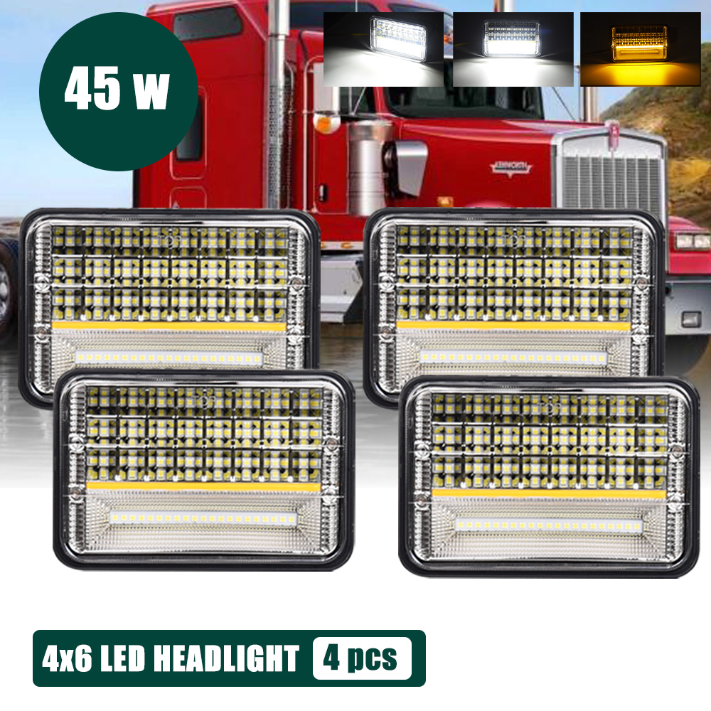 Square Headlight Truck 4X6 Led Car Headlight Fog lamp