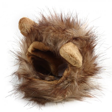 Pet Costume Lion Mane Wig for Dog Cat Halloween Clothes Festival Fancy Dress up