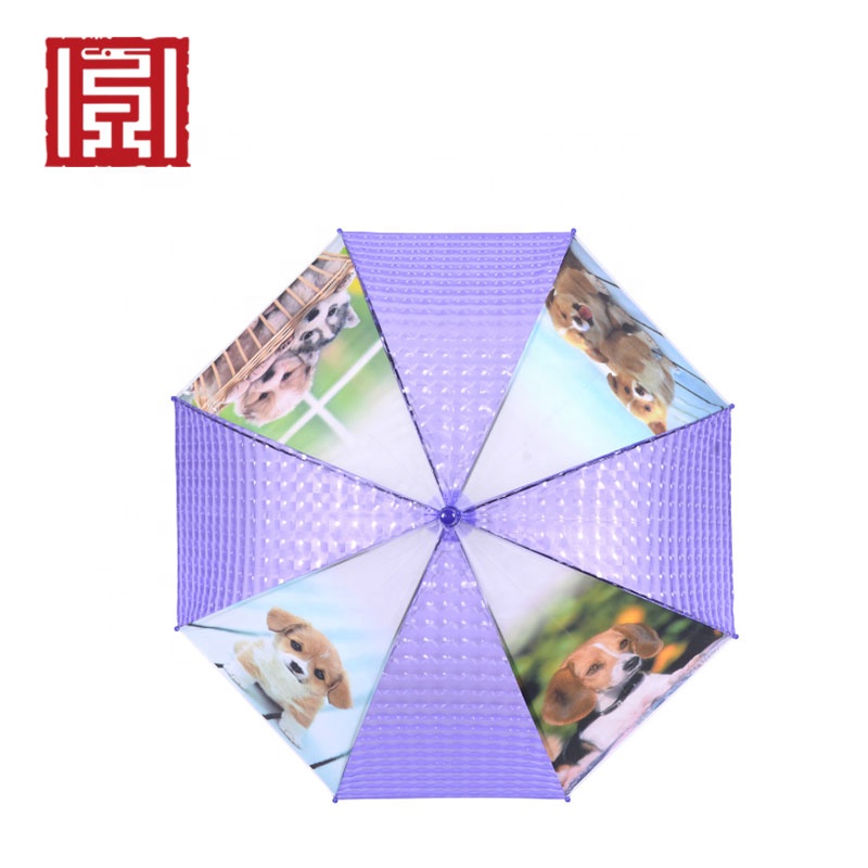 High Quality 3D Animal Dog Children Cute POE Material Umbrella for Kids