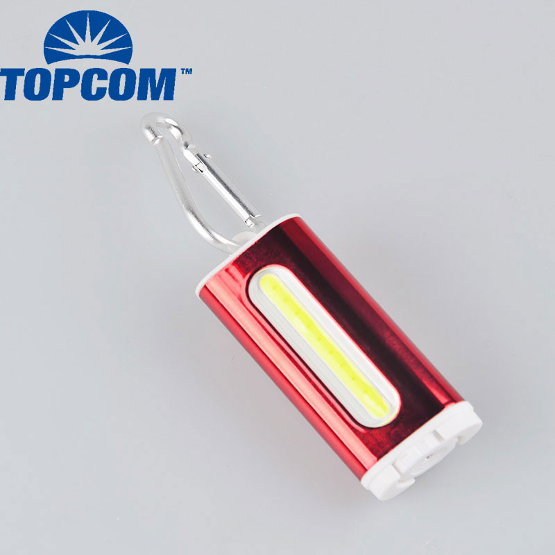 portable New Promotional COB Led Keychain Light with clip  2018 Climbing Club Promotion Gift COB Keylight