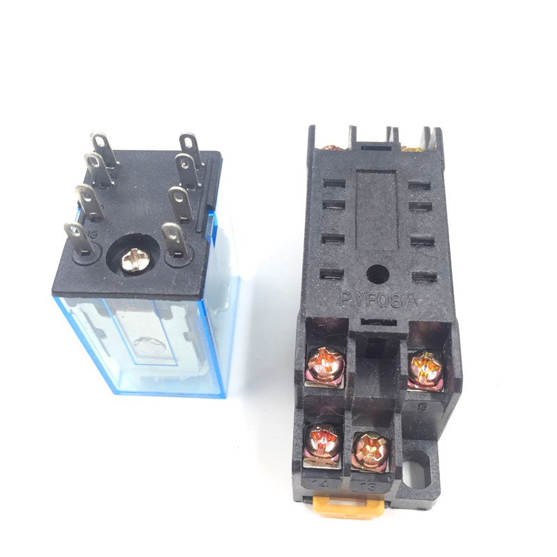 MY2P HH52P MY2NJ Relay Coil General DPDT Micro Mini Electromagnetic Relay Switch with Socket Base AC 110V 220V DC 12V 24V