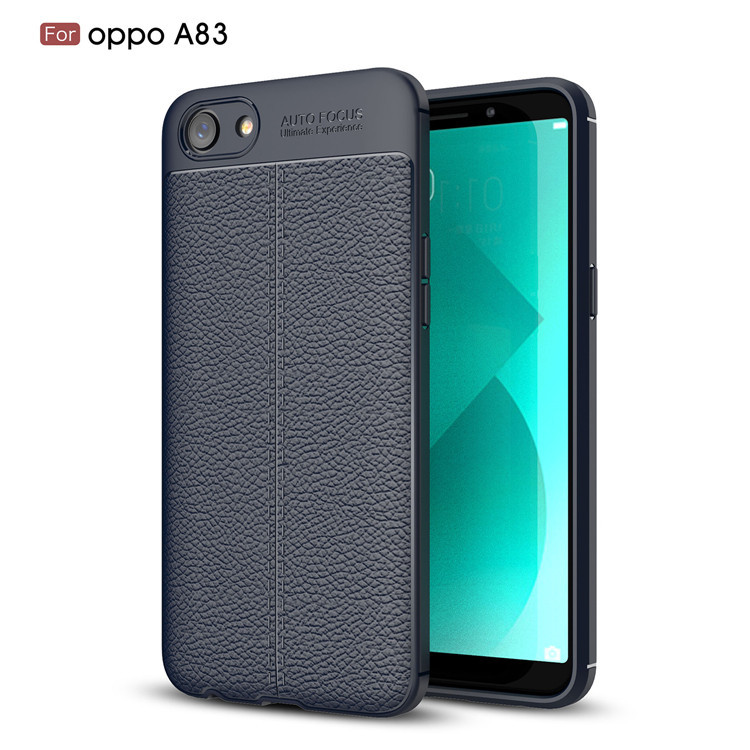 Hot Sell Litchi pattern Soft Tpu case for OPPO A83 Cover