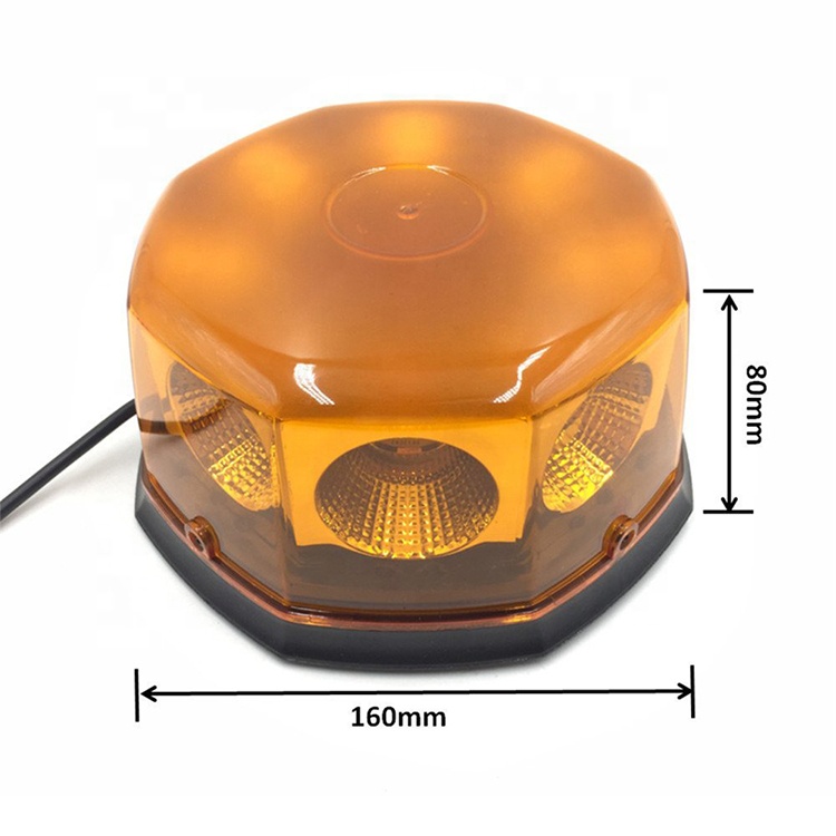 Strobe Lights for Trucks, 40 Watts COB LED Emergency Hazard Warning Lights Bar with Magnetic Base (Amber)