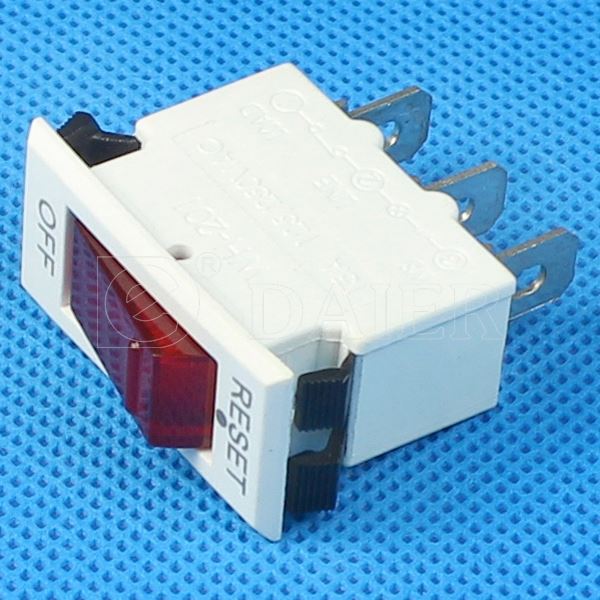 7A 125VAC 3 Pin Illuminated Low Voltage Electrical Circuit Breaker