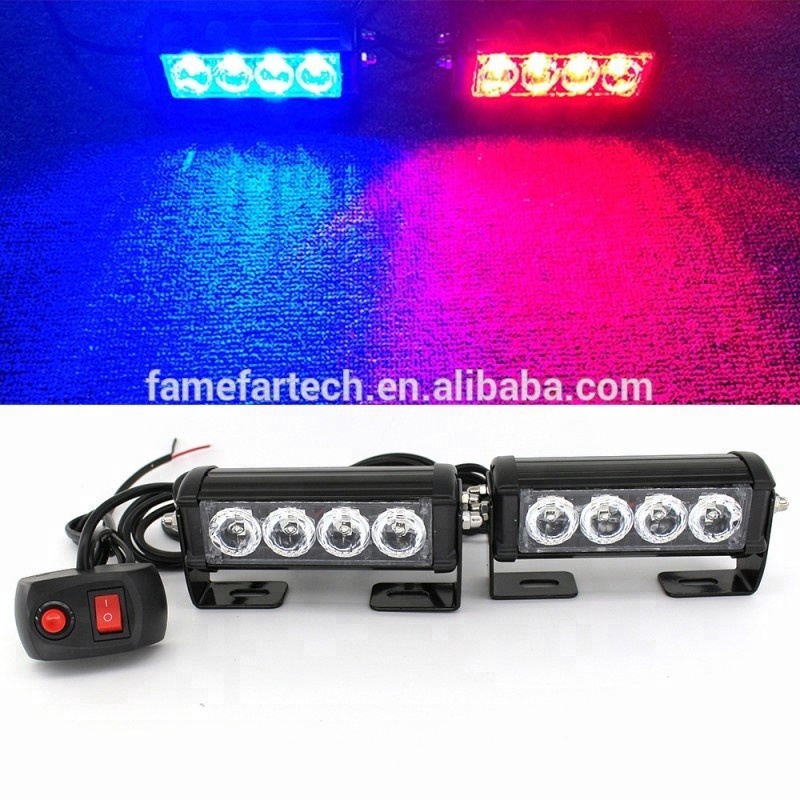 2pcs 12v&24V Strobe car Warning Light Truck Motorcycle LED Bar Daytime Running Lights Red Blue White led Police Emergency Light