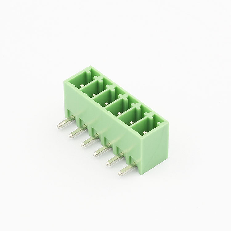 screw pitch connector of green color 6 pin terminal block