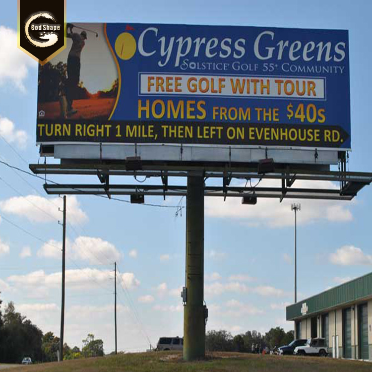 Outdoor road led advertising without video display board  in high way