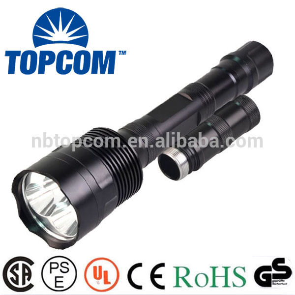 Aluminum 3 CREE T6 LED Flash Torch Light Long Range With Extension Tube