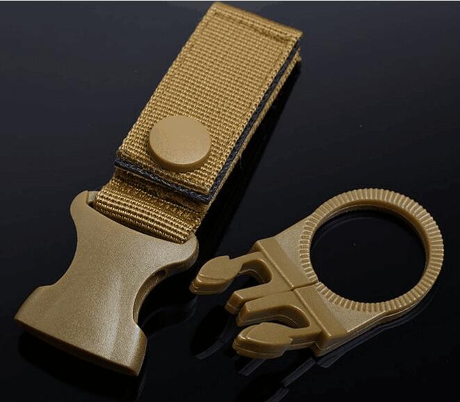 Outdoor Tactical Nylon Strap Buckle Water Bottle Clip Holder