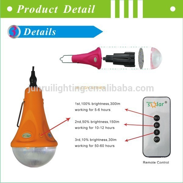 long working time CE certification PC material mini Solar  led lighting bulbs