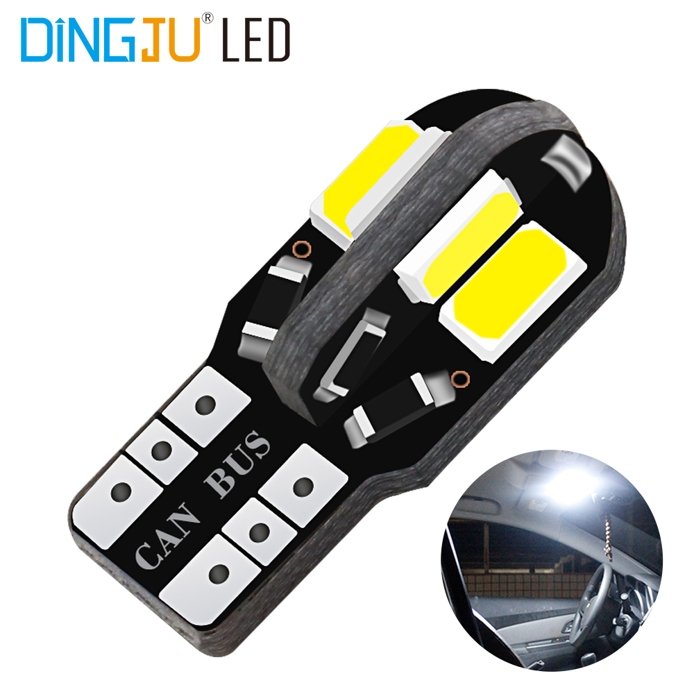 Factory Directly Supply led auto t10 5730 8smd canbus error free w5w width reading license plate lights power with great price