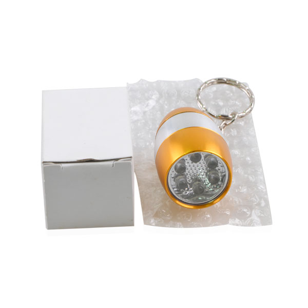 Mini Pocket Torch Keychain Light 6 White LED Egg Flashlight