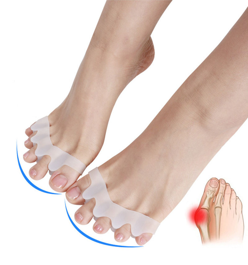 1 Pair Foot Care Tool Sholl Hallux Valgus Correction Of The Thumb Toe Separator Bursitis Pedicure Silicone Corrector For Toes