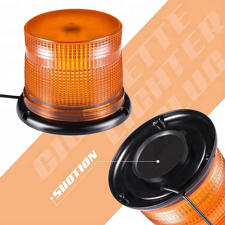 11 modes high intensity 60W yellow amber cob Emergency Vehicle Magnetic Mount Strobe and Rotating Beacon Warning Light