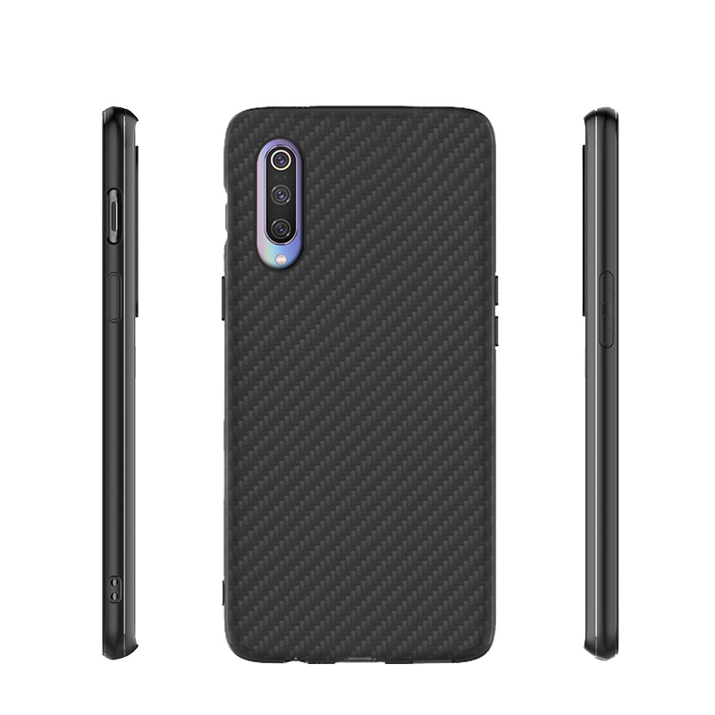 Matte Finish Carbon Fiber Textured Light Thin Shock Absorbing Bumper Skin hard case for Xiaomi mi9 mi9 SE