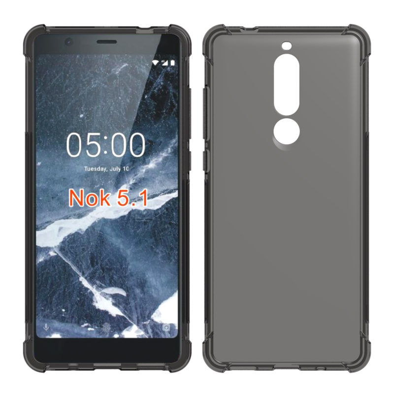 Transparent Shockproof soft Tpu cover case For Nokia 5.1