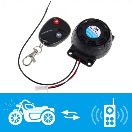Motorcycle Scooter Anti-theft Security Alarm System Burglar Alarm Remote Control 12V 125db