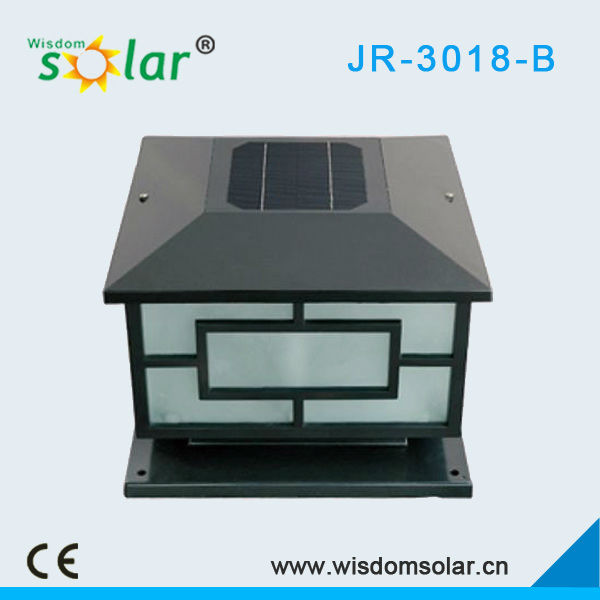 4W Sunpower high quality all in one integrated solar led garden light street light from pillar gate