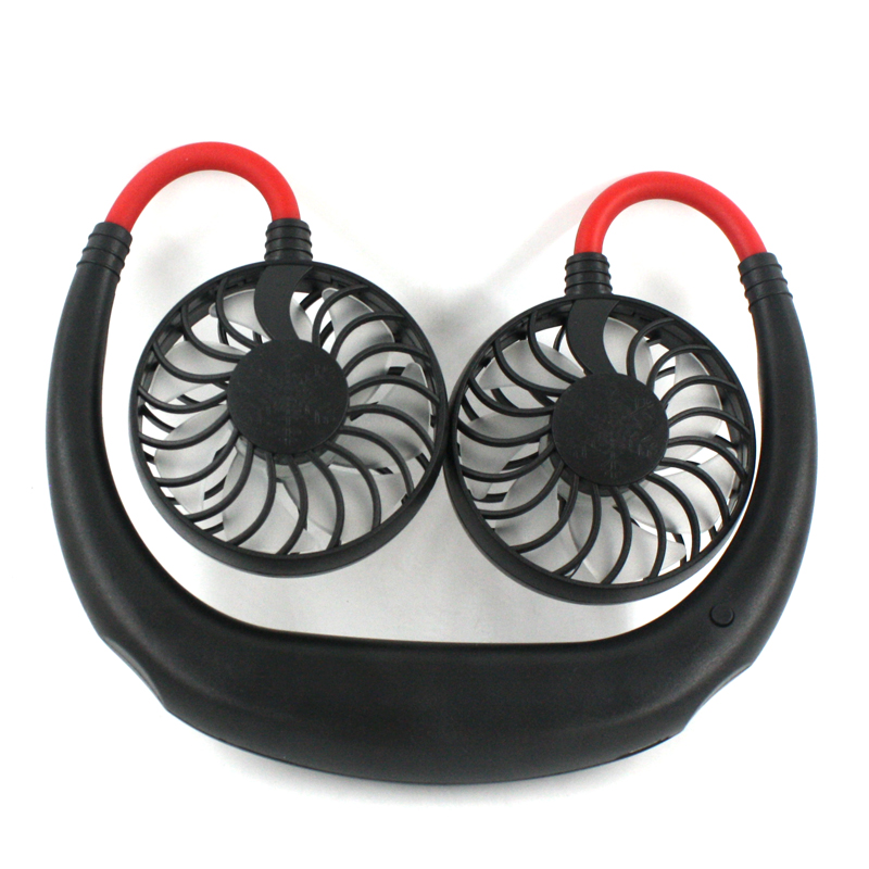 USB Rechargeable Hands Free Neckband Fans Headphone Design Mini Cooler Wearable Neck Fans for Travel Office Outdoor