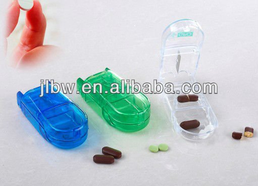 Personal Mini Transparent Pill Box With Pill Divider